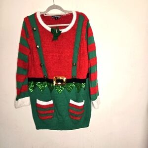 Women's elf sweater tunic length size 1x